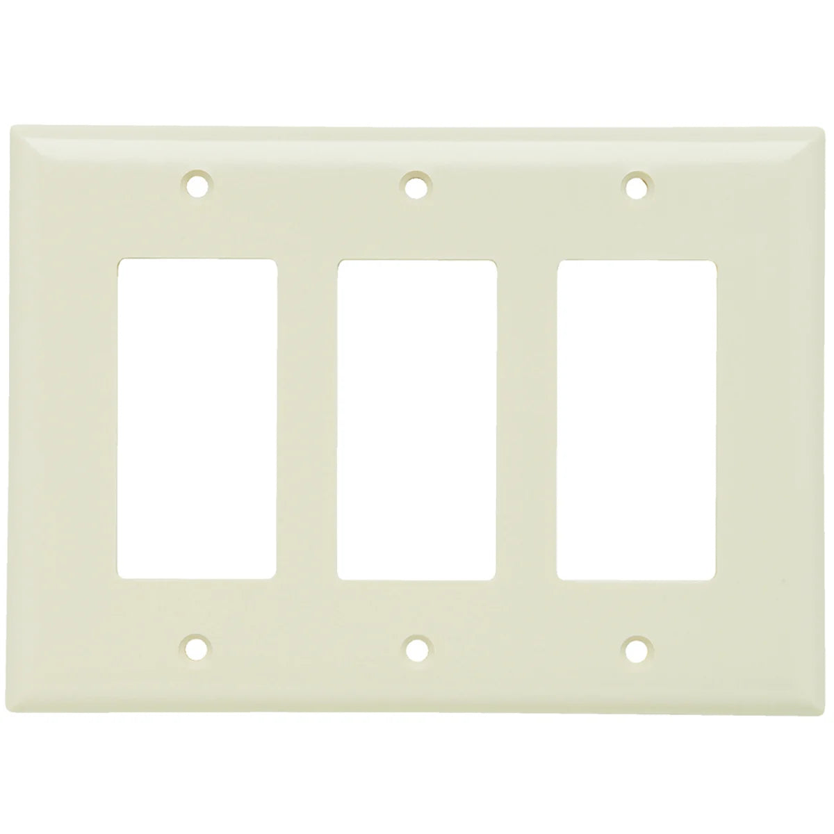 Legrand-Pass & Seymour SPJ263-LA Smooth Wall Plate Junior-Jumbo 3gang Decorator Light Almond