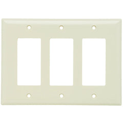 Legrand-Pass & Seymour SPJ263-LA Smooth Wall Plate Junior-Jumbo 3gang Decorator Light Almond