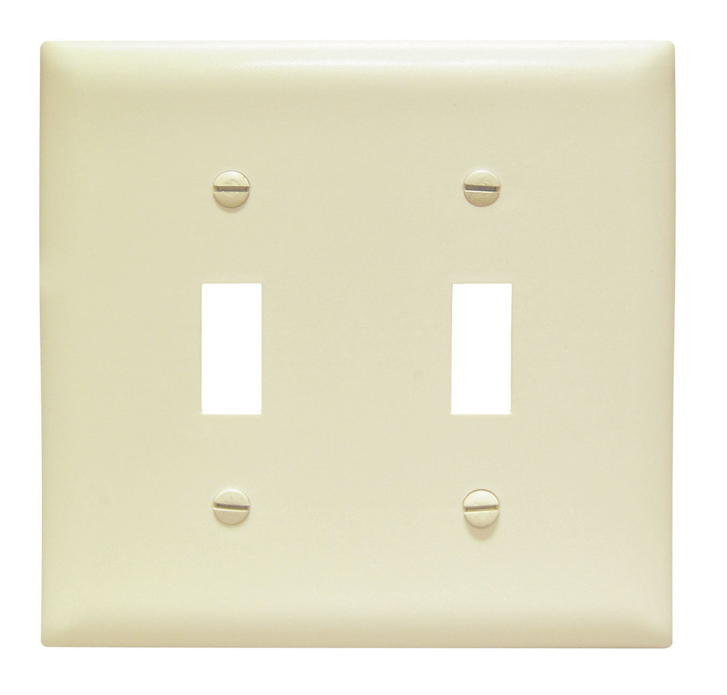 Legrand TPJ2 Pass & Seymour Jumbo Wall Plate Toggle Switch 2 Gang Brown