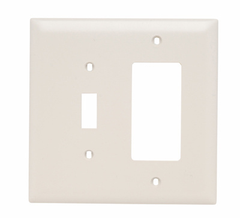 Legrand TPJ126LA Pass & Seymour TPJ126-LA Jumbo Combination Wall Plate 2 Gang Light Almond