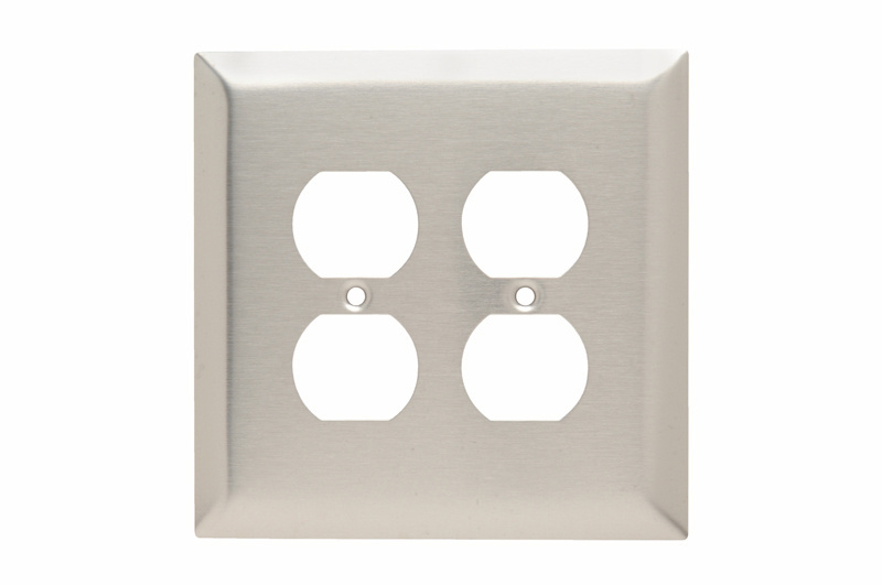 Legrand SSO82 Duplex Receptacle Wall Plate, Jumbo - 302 Stainless Steel