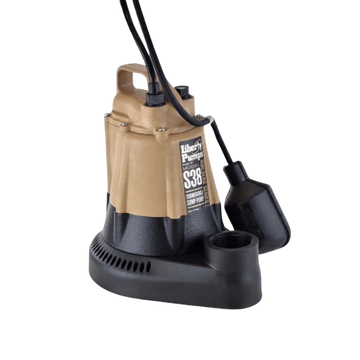 Liberty Pumps S38 1/3 HP Submersible Sump Pump, 115V, 10' Cord