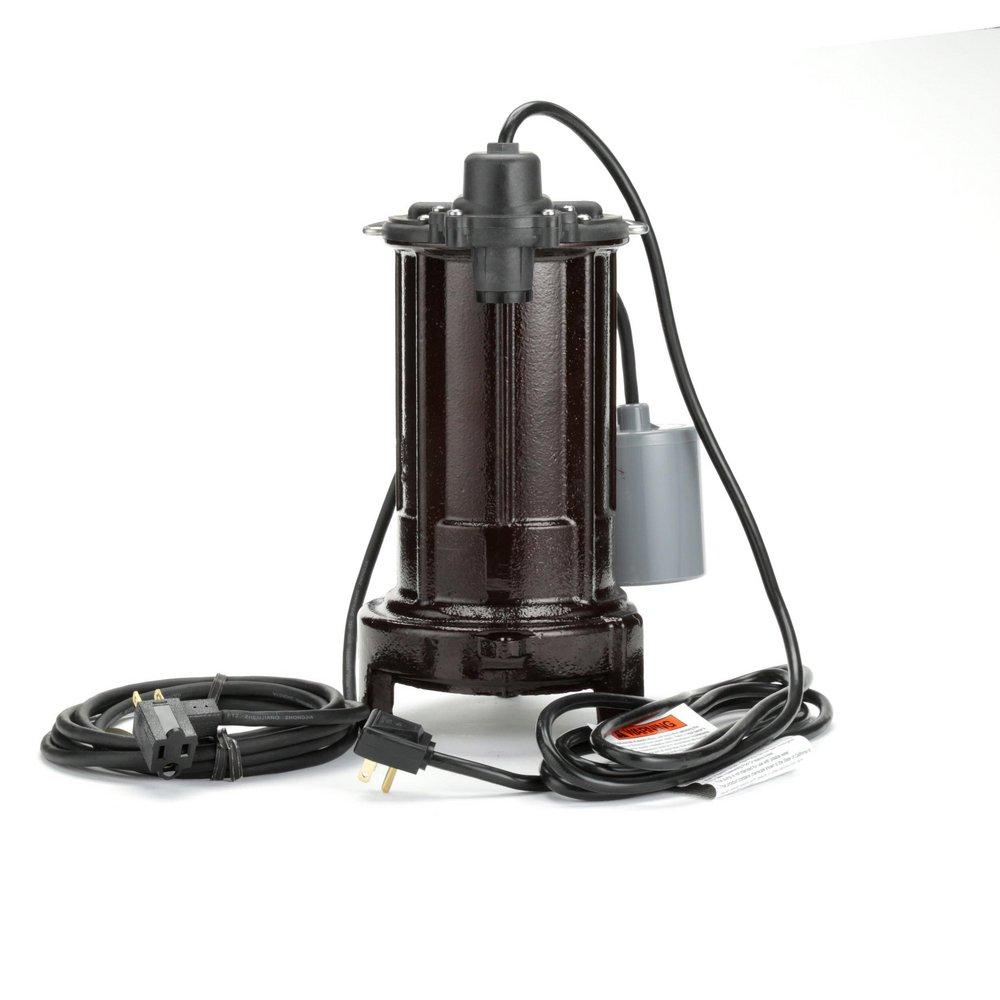 Liberty Pumps 293 290 Series 3/4 hp Cast Iron Submersible Effluent Sump Pump with 10 ft Cord