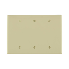 Leviton PJ33-I 3 Gang Blank Wallplate Midway Ivory