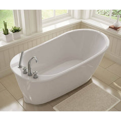 MAAX 105797-000-002 Sax 60 Inch x 32 Inch x 24 Inch Acrylx Freestanding Soaking Bathtub, End Drain, White