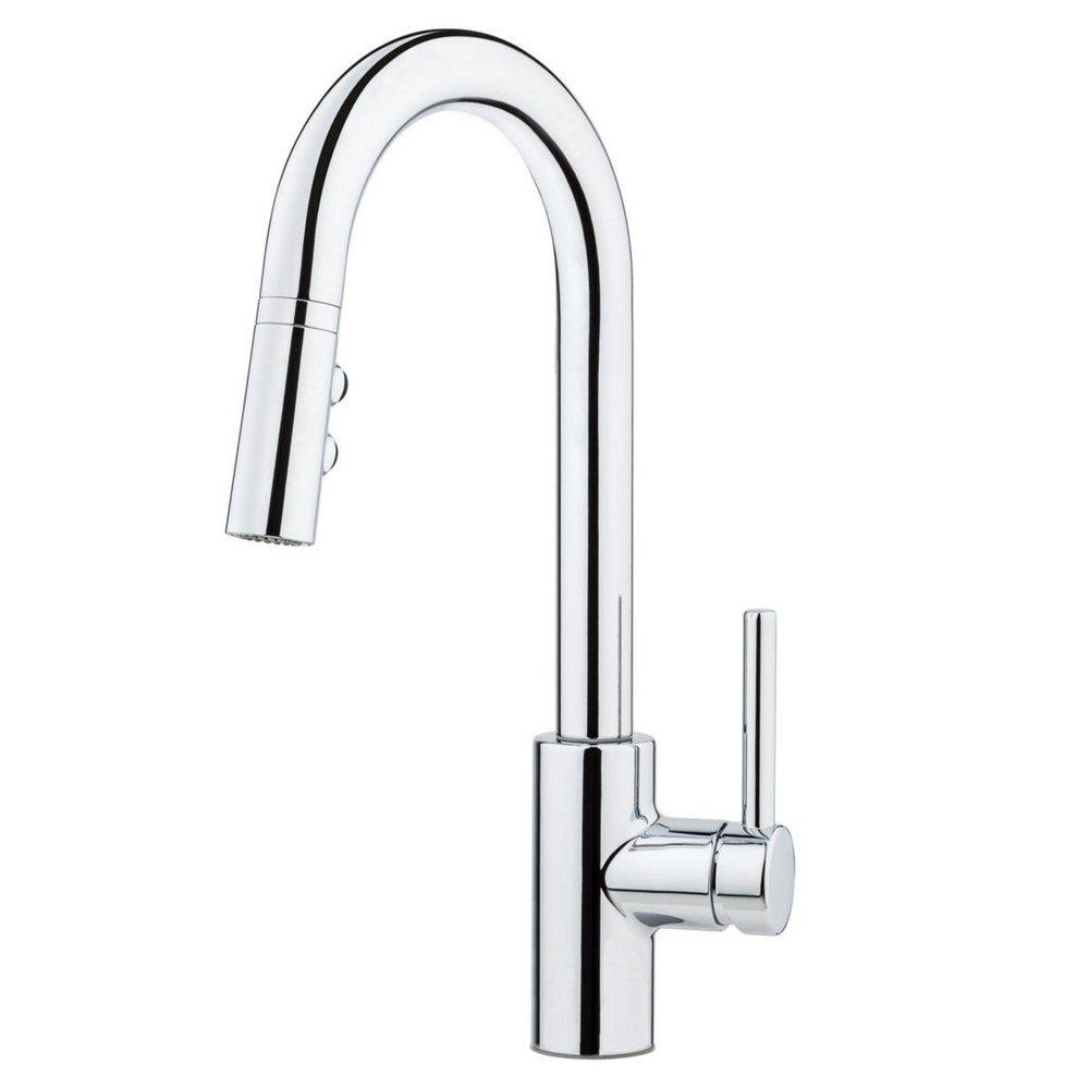 Pfister LG572-SAC Stellen Single Handle Pull Down Bar Faucet in Polished Chrome