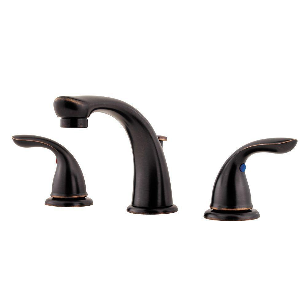 Pfister LG149-610Y Pfirst Series Two Handle Widespread Bathroom Sink Faucet in Tuscan Bronze