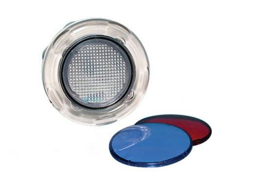 Waterway Plastics 630-K005 Wall Fitting With Red And Blue Lenses