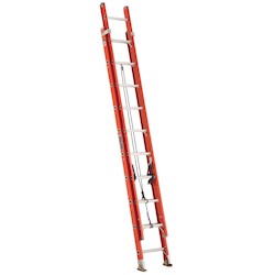 Louisville Ladder FE3220 20-Foot Fiberglass Extension Ladder 300 lb