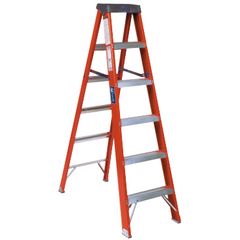 Louisville Ladder FS1512 12-Foot Fiberglass Step Ladder, Type IA, 300-pound Load Capacity