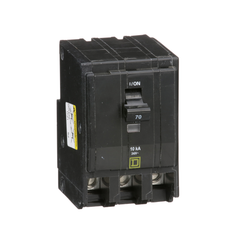 Square D QO370 Miniature Circuit Breaker 70A 240V 3Ph Plug-On