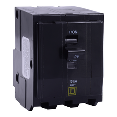 Square D QO320VH Miniature Circuit Breaker 20 Amp 3 Pole 120/240V