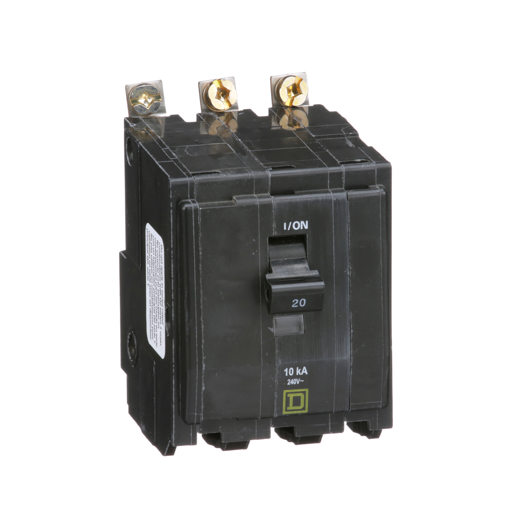 Square D QOB320 Miniature Circuit Breaker 20A 240V 3Ph, Bolt-On