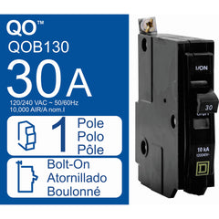 Square D QOB130 Miniature Circuit Breaker 30A 120/240V 1Ph Bolt-On