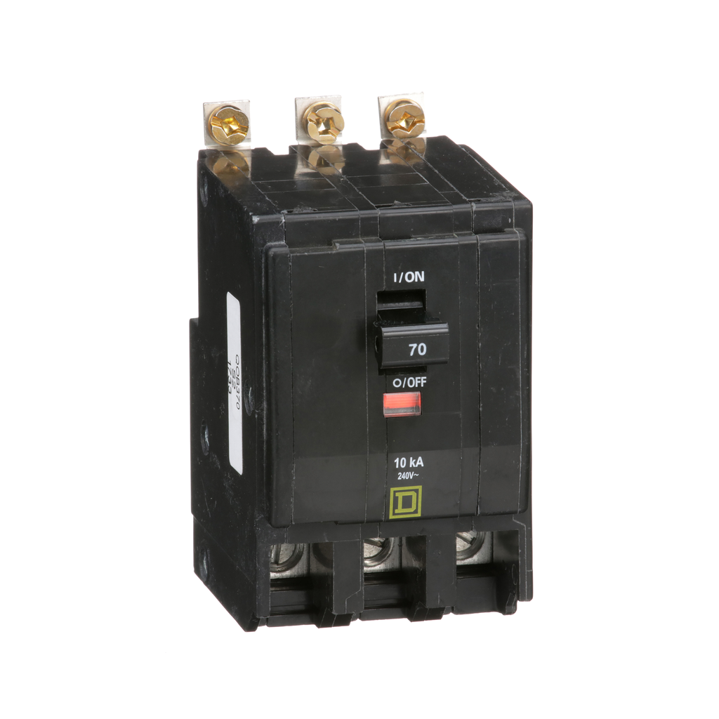 Square D QOB370 Miniature Circuit Breaker 70A 240V 3Ph Bolt-On