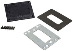 Wiremold 828PRGFI-BLK Floor Box Cover Plate 4.31 Inch x 3.29 Inch GFI Device Cover