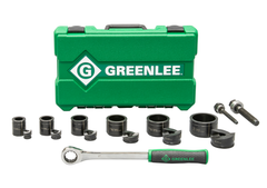 Greenlee 7238SB Manual Knockout Kit with Ratchet, Slug-Buster 1/2 to 2 Inch Conduit Size Knockouts