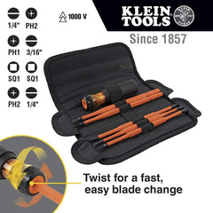 Klein 32288 8-in-1 Insulated Interchangeable Screwdriver Set