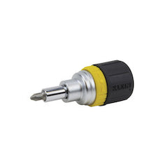 Klein 32593 6-in-1 Ratcheting Stubby Screwdriver