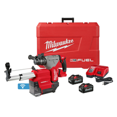 Milwaukee 291522DE M18 FUEL 1-1/8 SDS Plus Rotary Hammer with ONE-KEY and HAMMERVAC Dedicated Dust Extractor Kit