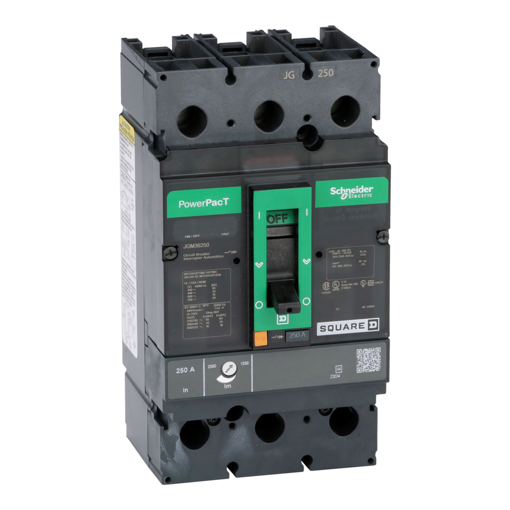 Square D JGM36250 SQD Circuit Breaker Power 250A 3 Pole 600VAC 18kA