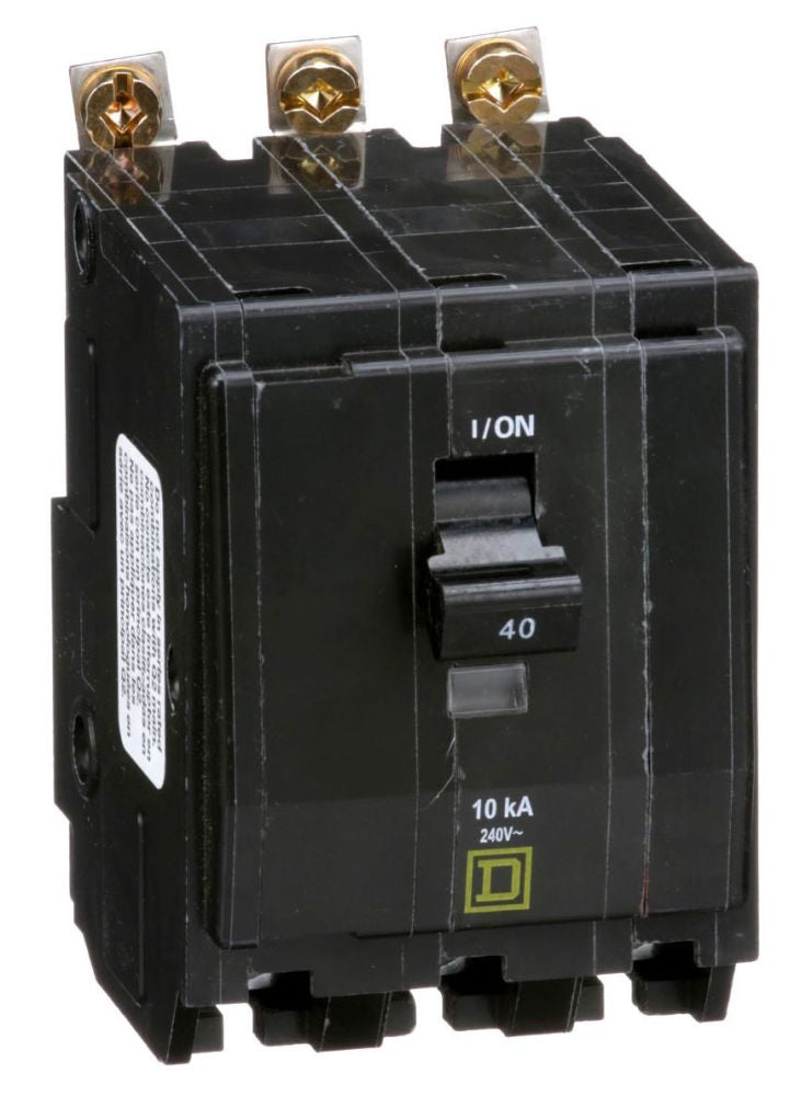 Square D QOB340 Miniature Circuit Breaker 40A 240V 3Ph Bolt-On