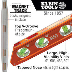 Klein 935RB Torpedo Billet Level Rare Earth Magnet 8 inch