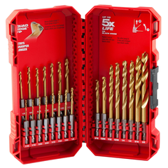 Milwaukee 48-89-4631 | 23 Piece Titanium Nitride Coated Hex Twist Drill Bit Set