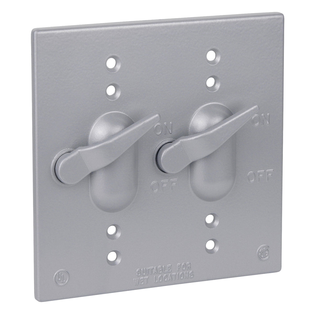 ABB 2CCT Red Dot Weatherproof Receptacle Cover for 2 Switch