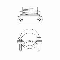 Hubbell 2863 RACO ENT CLAMP CONNECT 3/4OVL RD ZN 05016902863