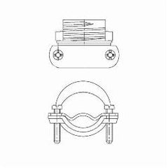 Hubbell 2863 RACO ENT CLAMP CONNECT 3/4OVL RD ZN 05016902863