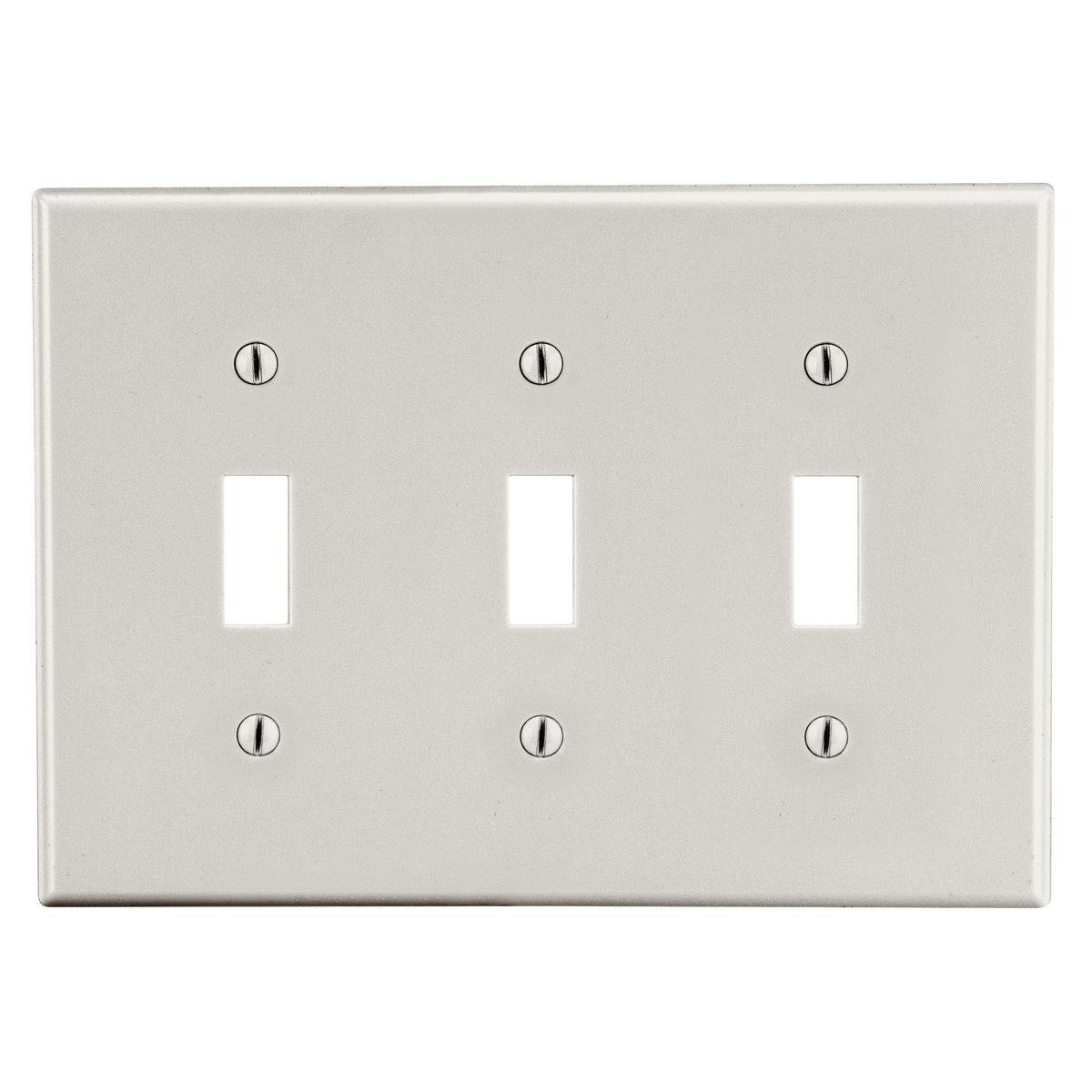 Hubbell P3LA Wallplate, Non-Metallic Standard, 3 Gangs, 4.63 in L x 6.5 in W, Replacement MPN: P3LA