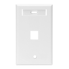 Leviton 42080-1WS QuickPort Gang Socket Faceplate Standard Size Wallplate