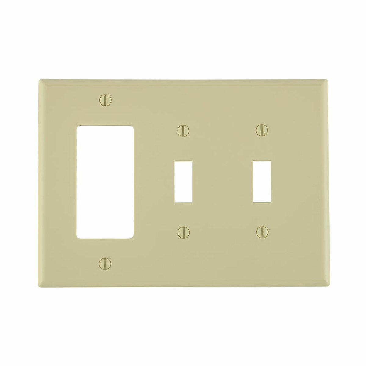 Leviton PJ226-I Combination Wall Plate 3 Gang Midway Size Ivory