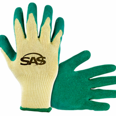 SAS 6639 Cotton/Poly Knit Latex Coated Palm Safety Gloves  X-Large