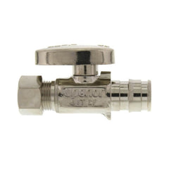 Uponor Wirsbo LF4865038 ProPEX 1/2 inch x 3/8 inch PEX x Compression Lead-Free Brass Full Port Straight Stop Valve