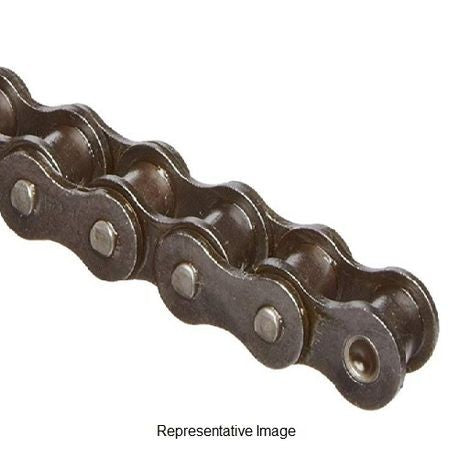 HKK Chain RC040R1A Roller Chain, ANSI 40, Single Strand, Riveted, Carbon Steel, 1/2 in Pitch x 5/16 in Roller Dia x 5/16 in Roller Width