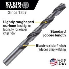 Klein 53121 High Speed Drill Bit, 25/64-Inch, 118-Degree