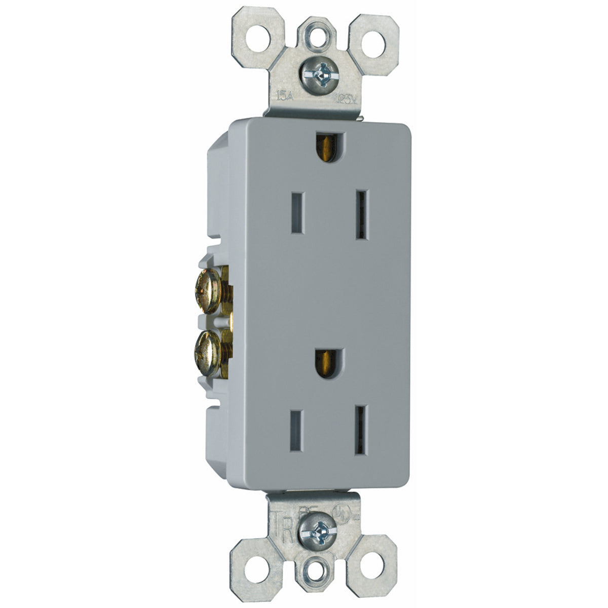 Legrand-Pass & Seymour 885TRGRY Decorator Tamper-Resistant Receptacle 15 Amp 125 Volt Gray