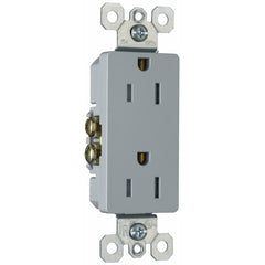 Legrand-Pass & Seymour 885TRGRY Decorator Tamper-Resistant Receptacle 15 Amp 125 Volt Gray