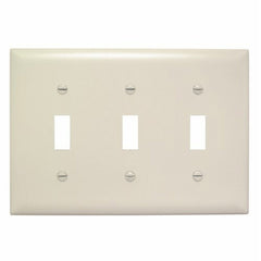 Legrand-Pass & Seymour TP3-LA Trademaster Plate 3gang 3toggle Light Almond