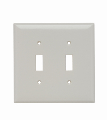 Legrand SPJ2-LA Smooth Wall Plate 2-Gang Toggle Light Almond