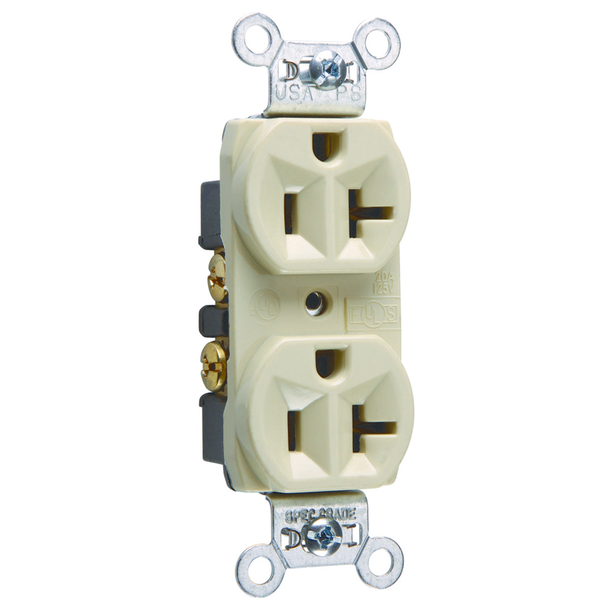 Legrand-Pass & Seymour CRB5362-I Construction Spec Grade Duplex Receptacle 20amp 125volt