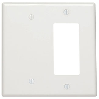 Leviton 80608-T PJ1426-T Power 2 Gang Combination Wall Plate Replacement MPN