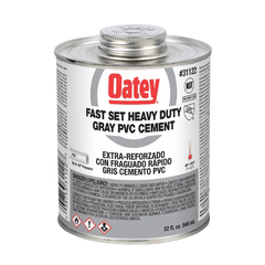 Oatey 31122 Heavy Bodied PVC Pipe Cement, 32 oz Cartridge, Gray