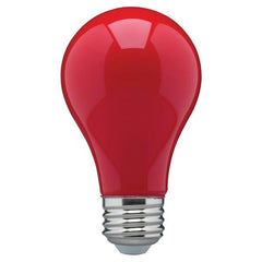 SATCO S14984 Red Ceramic LED 8 W Light Bulb, E26 Medium Base, 120V