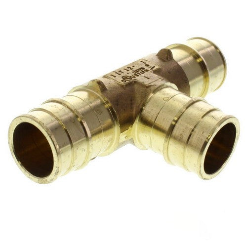 Uponor Wirsbo LF4701010 ProPEX 1 Inch Brass Tee, Lead Free, PEX Barb x PEX Barb x PEX Barb