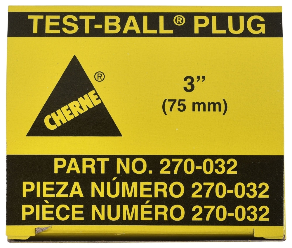 Cherne 270032 Test-Ball Pneumatic Plug 3 Inch 13 PSI