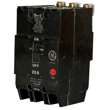 GE TEY320 Q-Line Lighting Panel Circuit Breaker 277/480 VAC 20A 14 kA TEY320