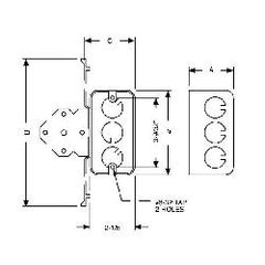 Hubbell 670RAC RACO Handy Box 2 1/8DP 1/2 KO